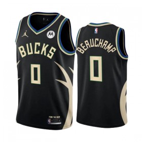 Dres Milwaukee Bucks Marjon Beauchamp 0 Jordan 2022-23 Statement Edition Crno Swingman
